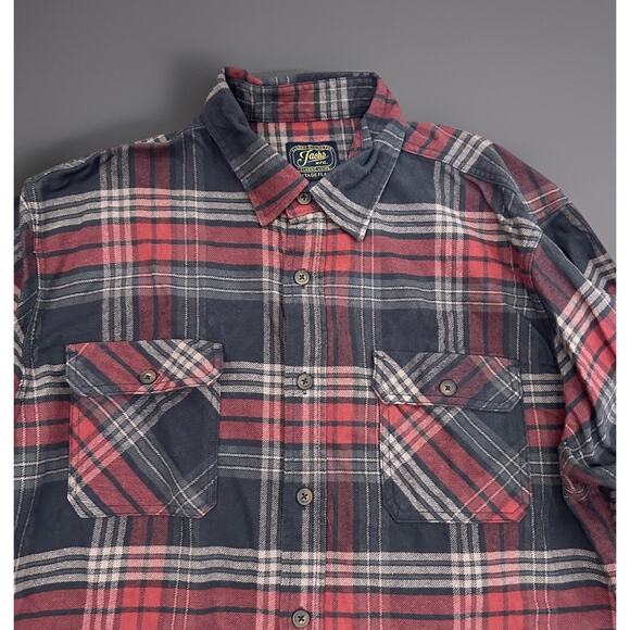 Jachs Heritage Flannel Button-Up Long Sleeve Shirt Multi Plaid Men’s XXL - Picture 2 of 9
